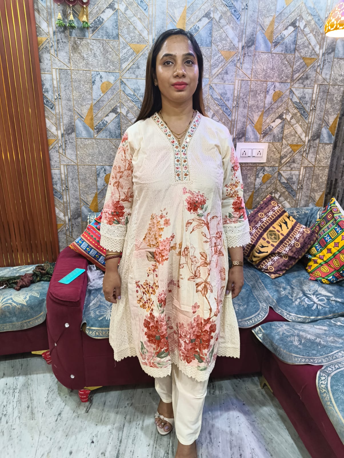 COTTON - WHITE A LINE SUIT