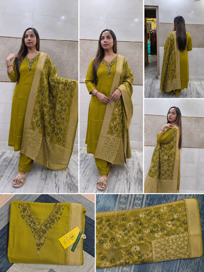 COTTON BLENDED WITH BANARSI DUPATTA