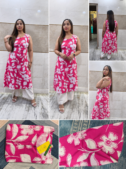 CORD SET - GREEN & PINK KHADI