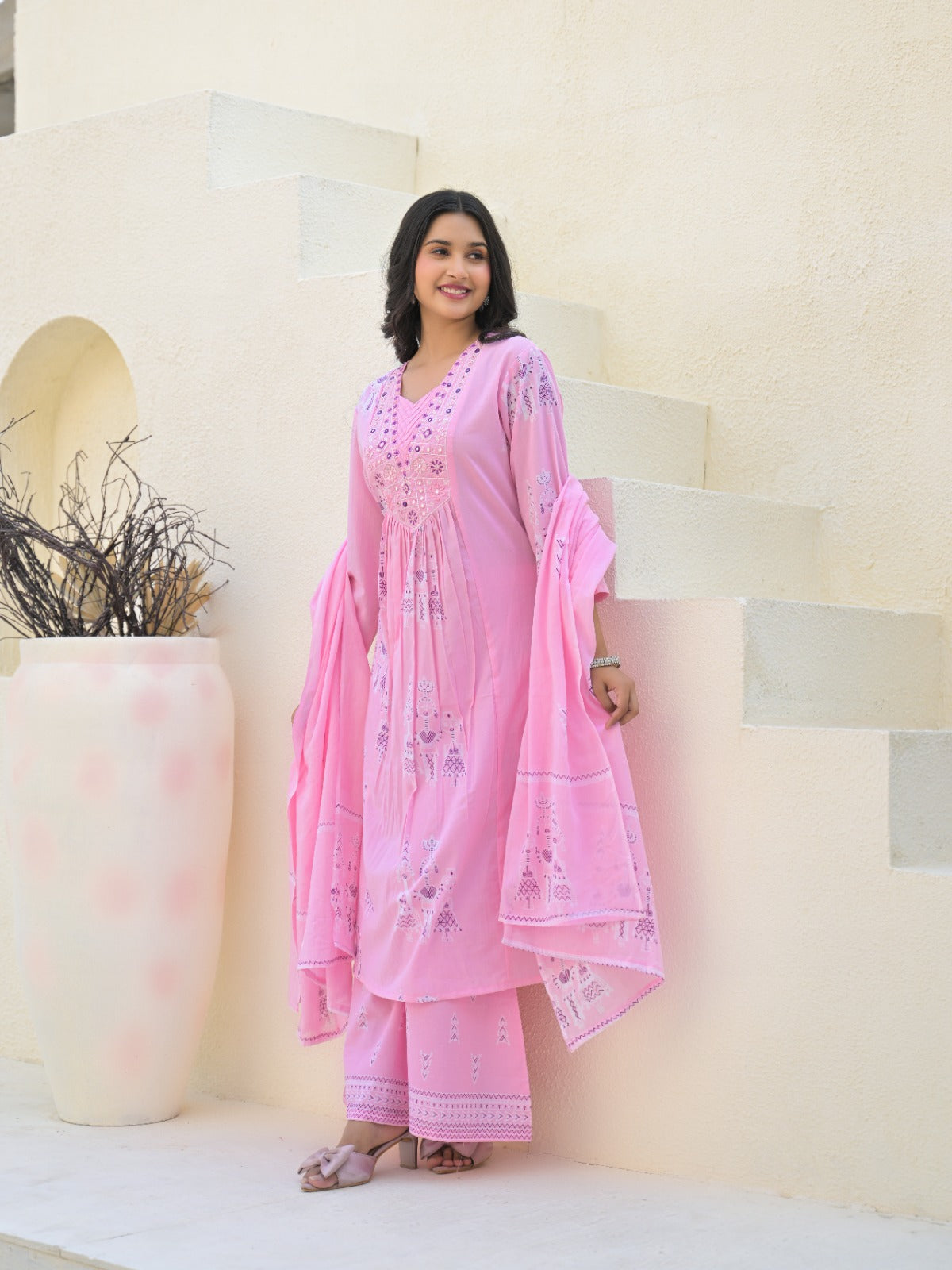 A-LINE PINK SUIT