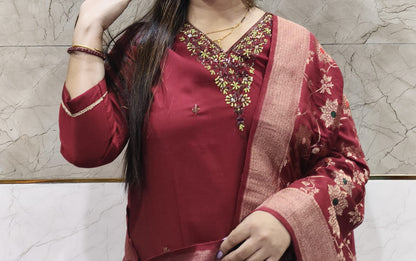 COTTON BLENDED WITH BANARSI DUPATTA