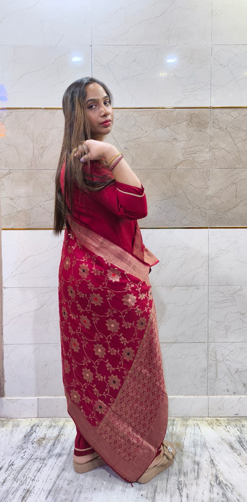 COTTON BLENDED WITH BANARSI DUPATTA