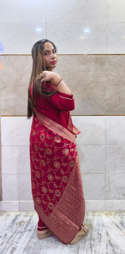 COTTON BLENDED WITH BANARSI DUPATTA